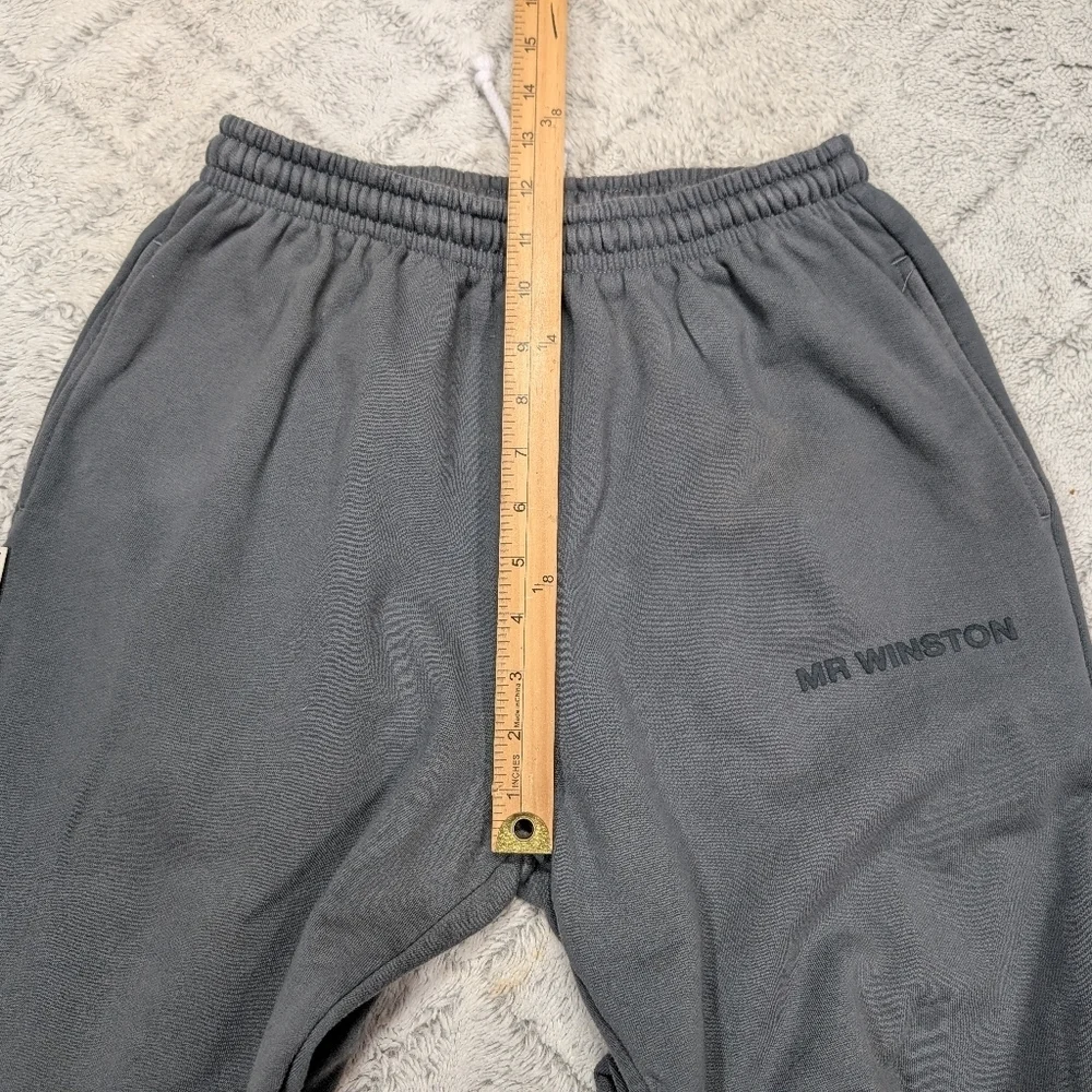 Mr Winston Sweatpants Womens M Gray Wide Leg Heavy Cotton Fleece Hi Rise